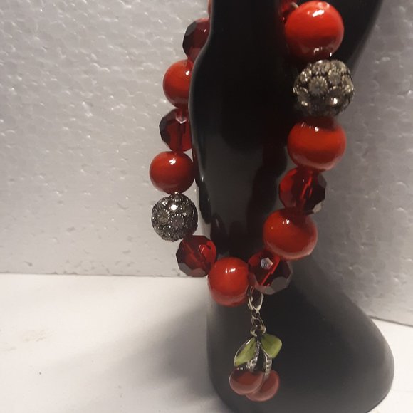 Jewelry - Vintage Cherry Bracelet (Costume)